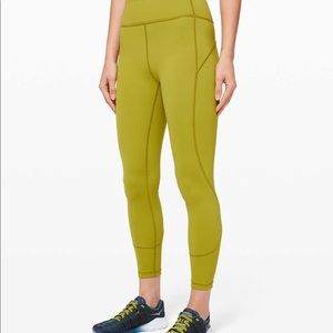 Lululemon In Movement Tight 25” Golden Lime